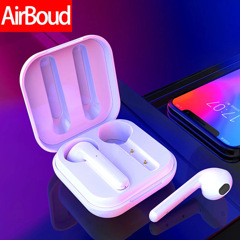 AirBoud TWS наушники bluetooth гарнитура Беспроводные Спортивная Наушники Стереонаушники