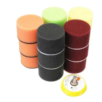

Car Polishing Sponge Plate Flat Wave Polishing Pad Sponge Wheel Set 2 Inch 16 Piece Headlight Polishing M6 Rod