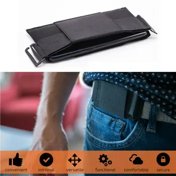 

Unisex Ultrathin Pouch Waist Bag Minimalist Invisible Wallet Mini Pouch Key Card Phone Solid Nylon Travel Shoulder Waist Bag