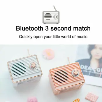 

New Vintage Radio Retro Bluetooth Speaker Classic Style Wireless Mp3 Player Portable Sound TF Card Music HIFI Subwoofer Speaker
