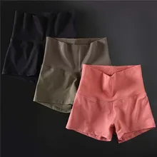 Женские бесшовные шорты для тренажерного зала, шорты для бега, Компрессионные спортивные шорты с высокой талией, одежда для йоги