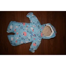 Комбинезон детский зимний для малышей 0-12 мес. трансформируется в конверт, в комплекте варежки и пинетки