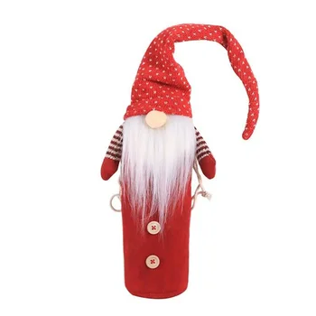 

Christmas Wine Bottle Red Wine Bottle Covers Santa Claus Christmas Packaging Wine Bags Xmas Wedding Party Decor Gift
