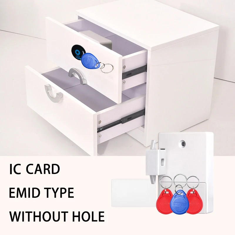 NAIERDI Digital Cabinet Intelligent Electronic Locks Invisible Sensor Lock EMID IC Card Drawer For Wardrobe Furniture Hardware