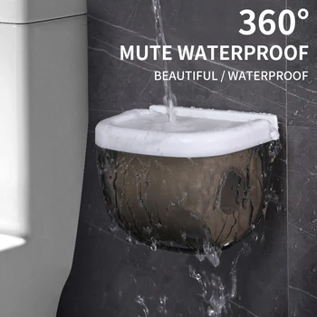

Bathroom Toilet Paper Holder Wall Mount WC Toilet Shelf Tissue Box Waterproof Mobile Phone Storage Shelf Storage Organizer
