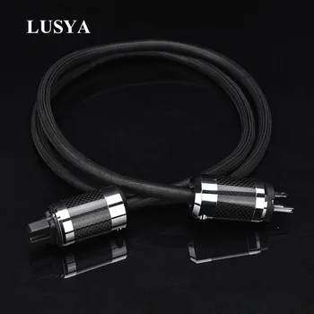 

Lusya Single crystal copper power cable OFHC crystalline oxygen-free copper with Shield net Amplifier power cord T1323