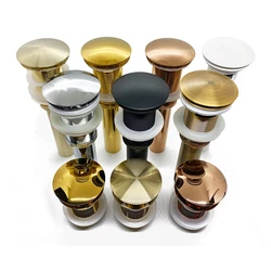 Basin Valve Pop Up Drain Filter For Modern Bathroom Sink  Accessory Brass Set Black Chrome Brass Washbasin Bounce Drain Stopper