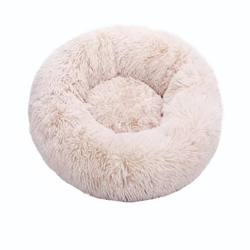 Round Cat Beds House Soft Long Plush Best Pet Dog Bed For Dogs Basket