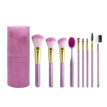 

9Pcs Crystal Style Makeup Brushes Set Powder Foundation Eye Blush Brush Cosmetic Professional Makeup Brush Kit Tools