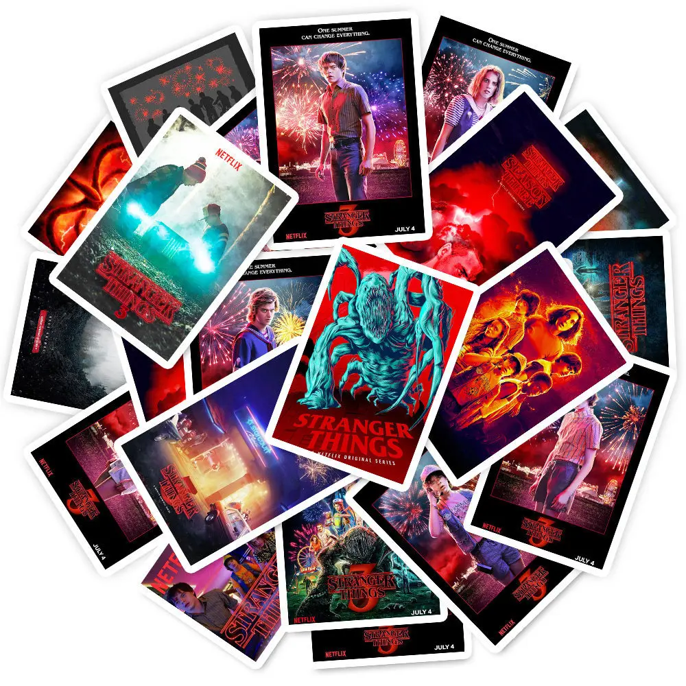 25 шт. stanger things наклейки модные граффити на холодильник laggugage ноутбук сноуборд