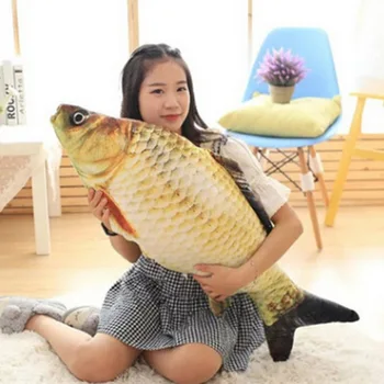 

Funny Birthday Gifts Simulation Carp Kids Toy Fish Cotton Animal Toys Nice Pillow Baby Kids Room Decor