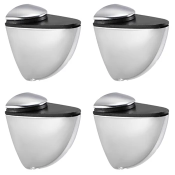 

uxcell Glass Shelf Bracket Clamp Solid Zinc Alloy Adjustable for Door Shelf Or Other Glass Furnitures Middle -2 Pair