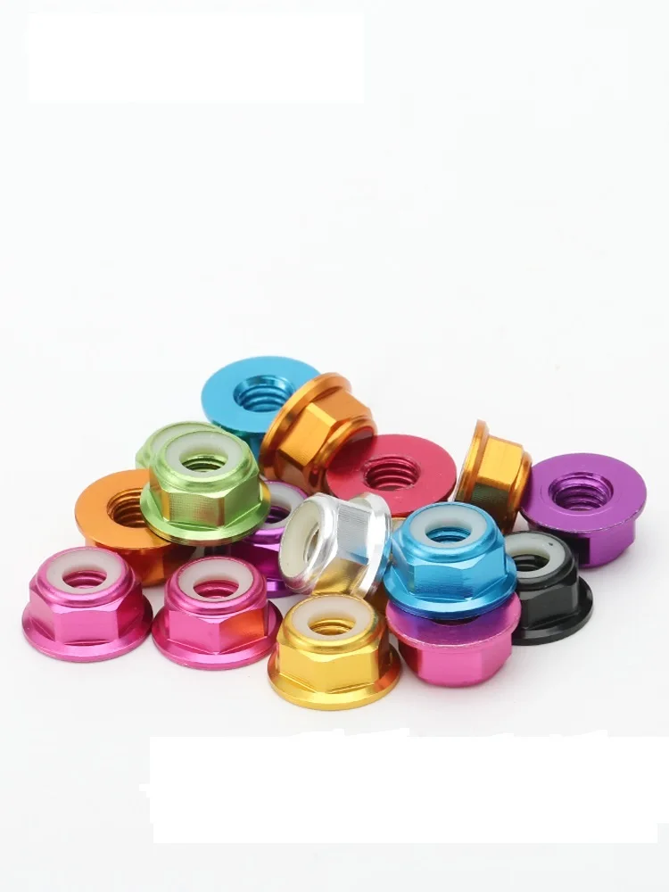 

Nylon-Insert Flange Locknuts Aluminum Alloy Hexagon Hex Nut M6