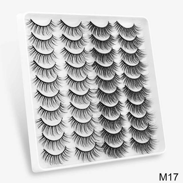 Pairs Faux Mink Lashes False Eyelashes Natural Fake Lashes Book 3D Lash Wispy Dramatic Eyelash Vendor Faux Cils Makeup