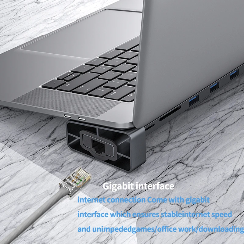 Acasis USB C док станция для ноутбука Type к 3 0 HDMI 4K RJ45 TF SD кардридер с PD зарядкой DELL Macbook