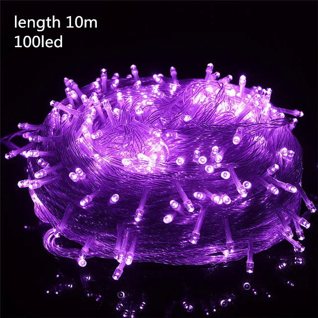 Год светодиодные украшения 220V рождественские украшения новогоднее; Рождественское украшение для дома Adornos De Navidad год Декор Natal - Цвет: 10m 100-purple