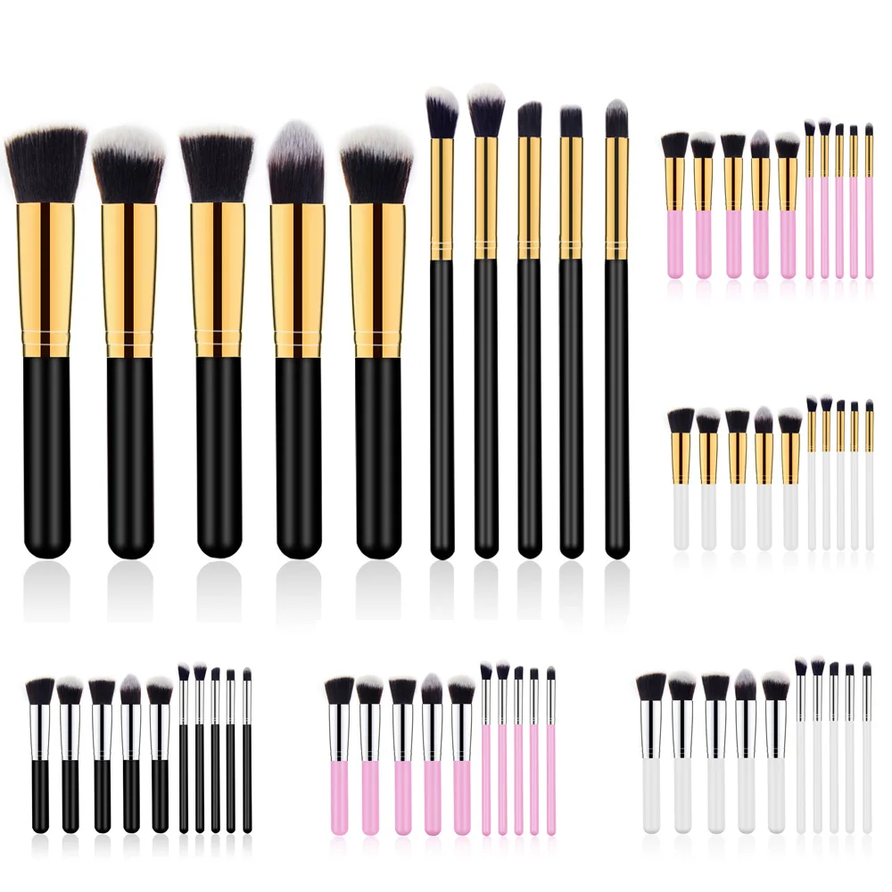 Kaizm Makeup Brushes Set 10pcs Cosmetic Brushes Makeup Instruments Tools Eyeshadow Foundation Concealer Brush Female Makeup