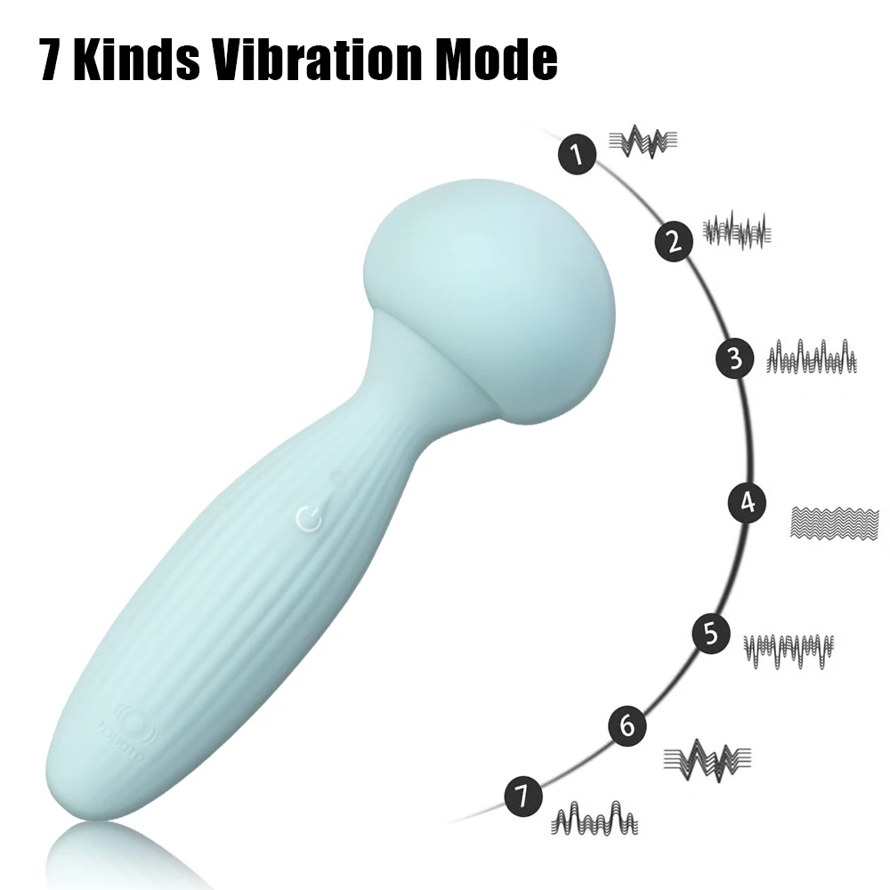 Vibratore a fungo AV con bastoncino per massaggio, stimolatore del clitoride, massaggiatore, vibratore per punto G a 7 frequenze, giocattolo sessuale r_voghion.com