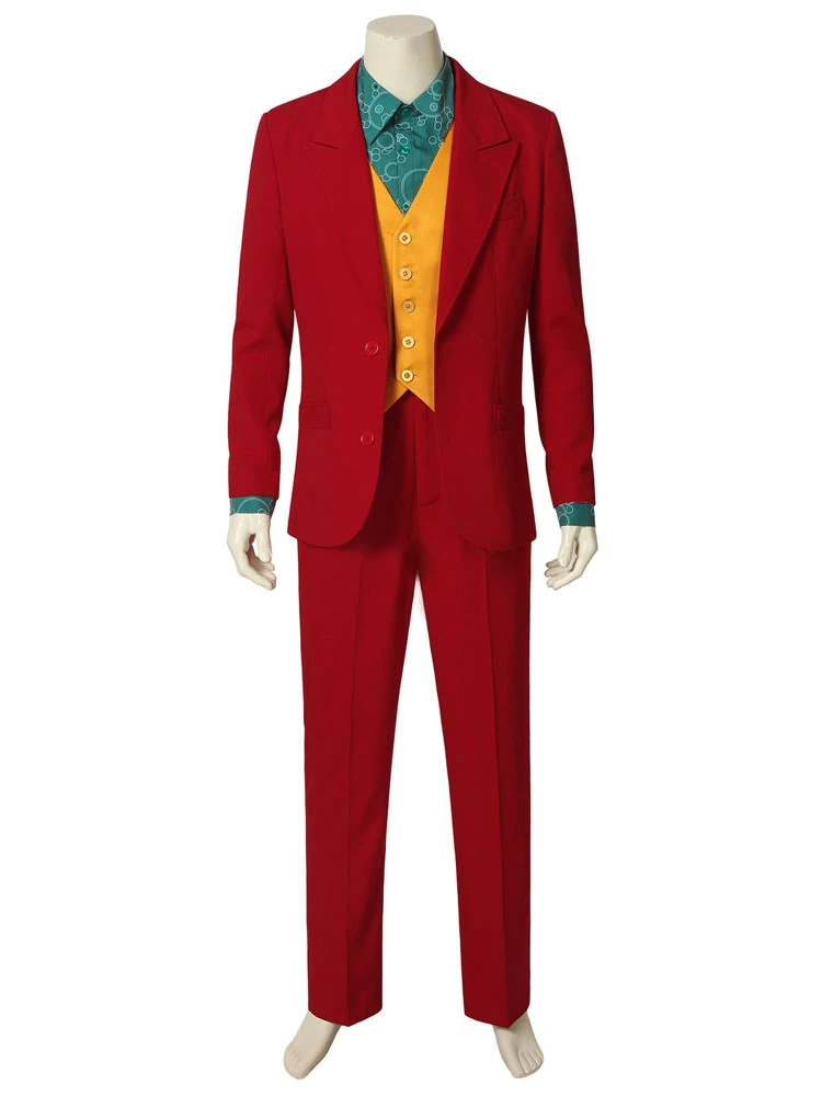 full set suit Костюм Джокера, косплей, Joaquin, Phoenix, Arthur Fleck, маска Джокера, костюм, Униформа, Хэллоуин, вечерние, необычные, для мужчин, детей, взрослых, Pro - Цвет: full set suit