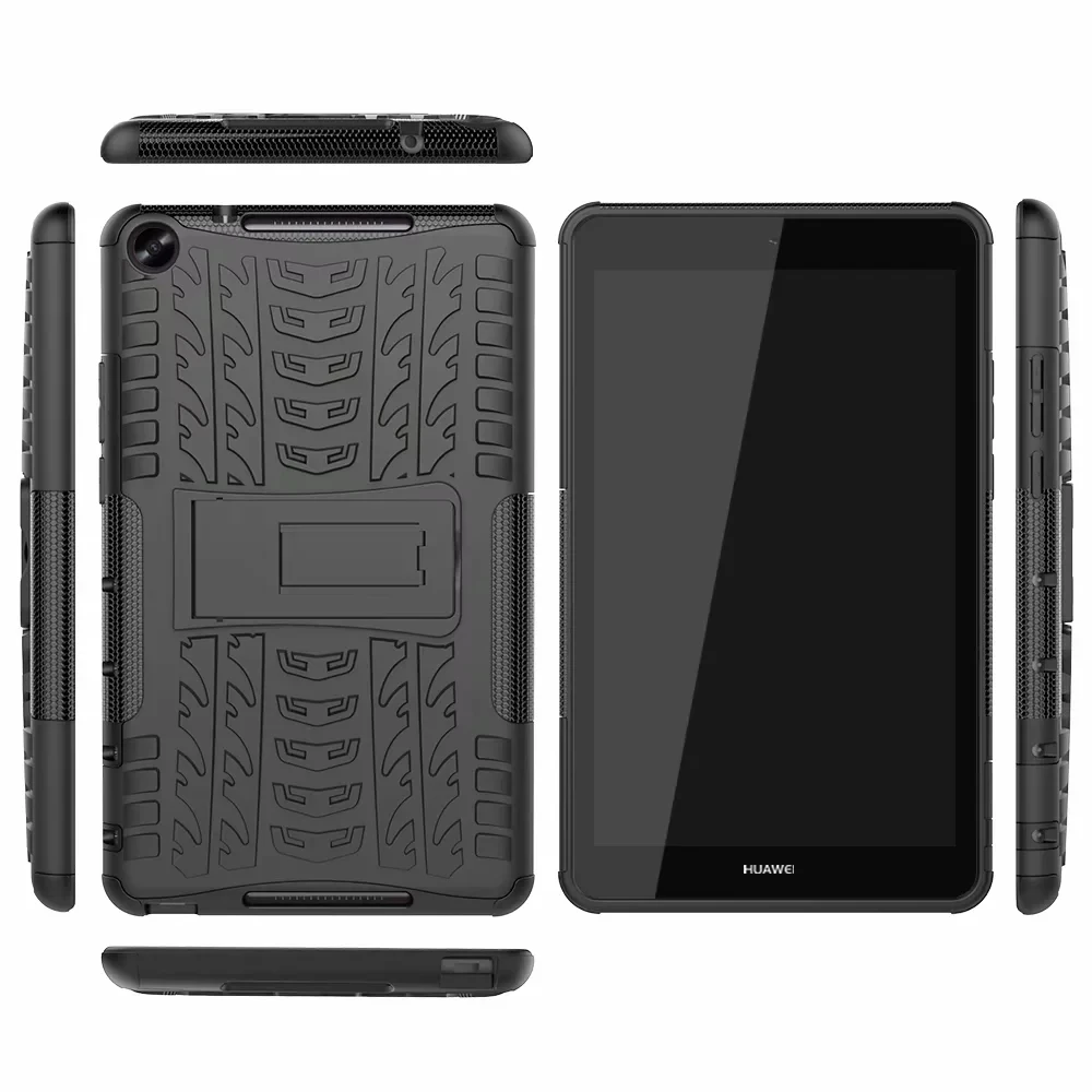  Defender Stand TPU PC Shockproof Protective Silicone Plastic Armor Case For Huawei Mediapad T3 T5 M