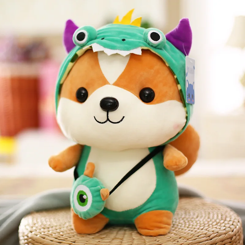 

50cm Cute Squirrel Shiba Inu Dog Plush Toy Stuffed Soft Animal Corgi Chai Pillow Christmas Gift For Kids Baby Kawaii Valentine