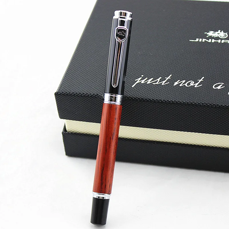Ручка-роллер Jinhao Rosewood с чернилами деревянная баррель винтажная ручка для письма