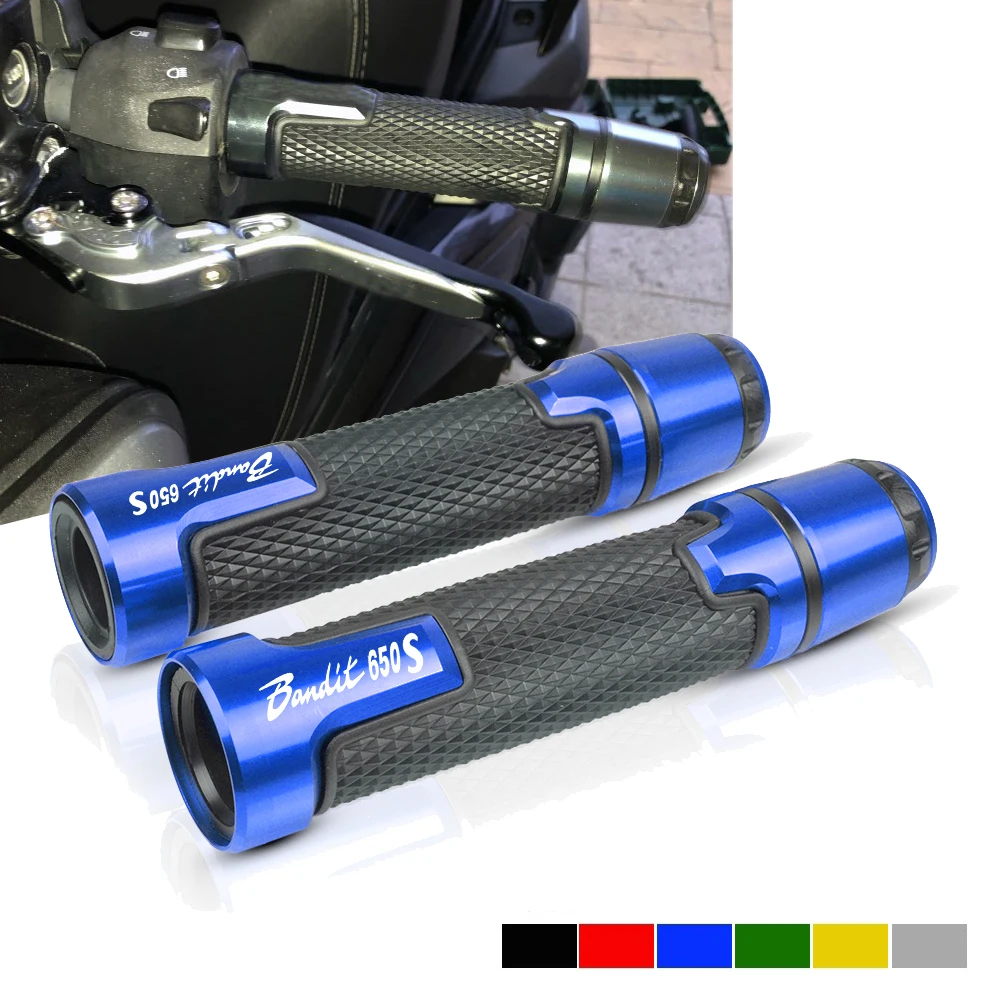 Для SUZUKI Bandit 650S GSF 600 600S 250 1200 1250BANDIT 22 мм 7/8 ''CNC резиновые противоскользящие ручки