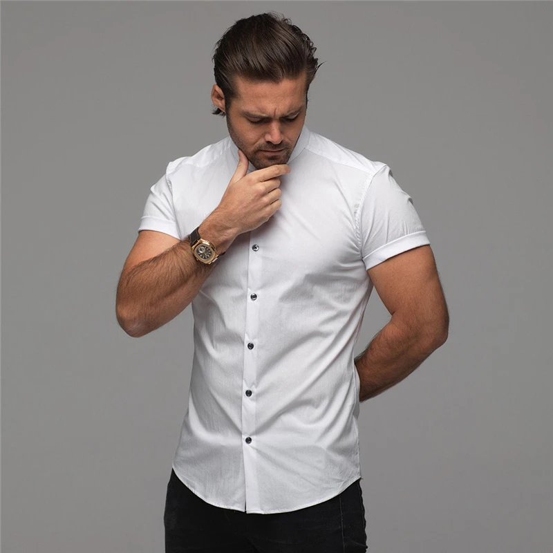 Short Sleeve Shirt Men Casual Fashion 