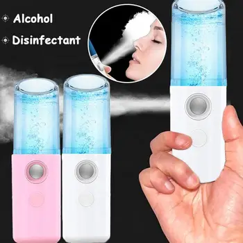

2020 Ultrasonic Mini Air Humidifier Portable Steam Face Humidifier New Nano Spray Steamer USB Rechargable Humidifier