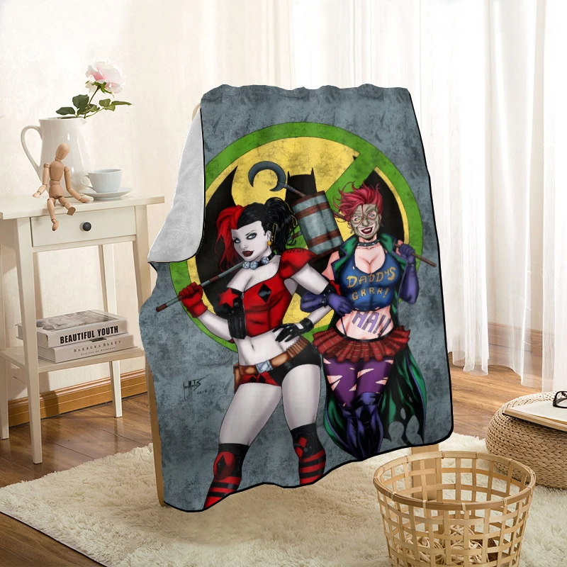 HEARMNY Harley Quinn Nap одеяло супер мягкий теплый микрофибра ткань одеяло для дивана плед путешествия взрослых одеяло - Цвет: 11