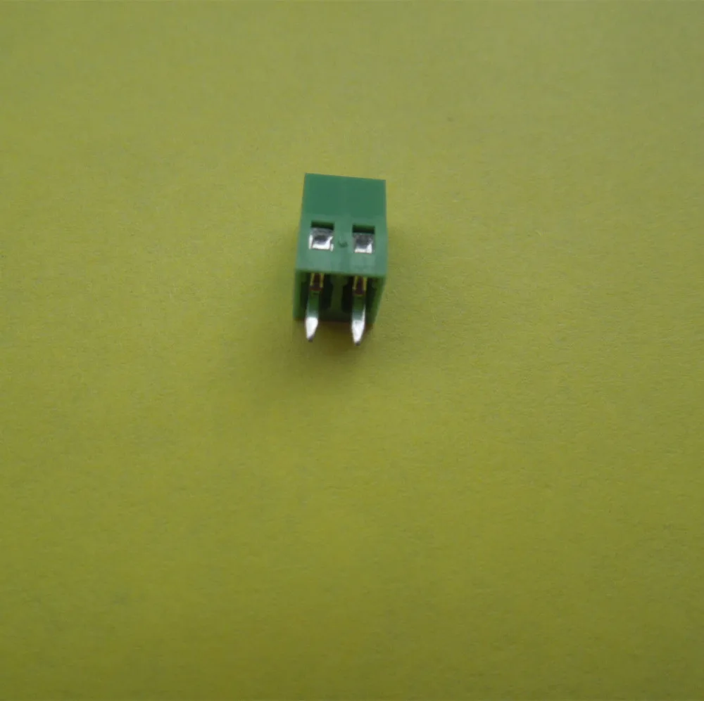 50 шт. 2 полюса/2 Pin 2,54 мм/0," шаг PCB Универсальный винтовой клеммный блок разъем