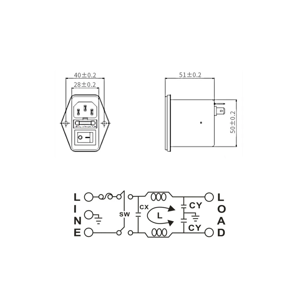 Interruptor Rocker e Conector de Soquete ca interruptor rocker conector de soquete ca 03