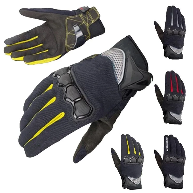 Мотоциклетные гоночные перчатки KOMINEe GK 162 дышащие устойчивые к падениям летние