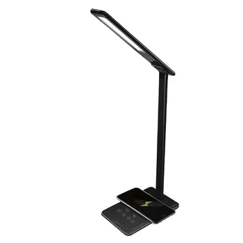 

Foldable LED Desk Lamp with Cell Phone Qi Wireless Fast Charger 4 Brightness Adjustment Auto Timer Eye Protection Lamp