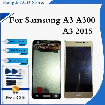 

AMOLED Display For SAMSUNG A3 2015 A300 LCD Display Touch Screen Digitizer Assembly Replacement With Tools