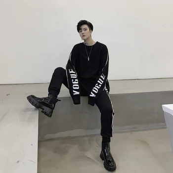 

Men's Hoodies+Pants Sets Fashion Sportswear Tracksuits Sets Male Streetwear Hip Hop Zipper Loose Casual Pullover Sweatshirt