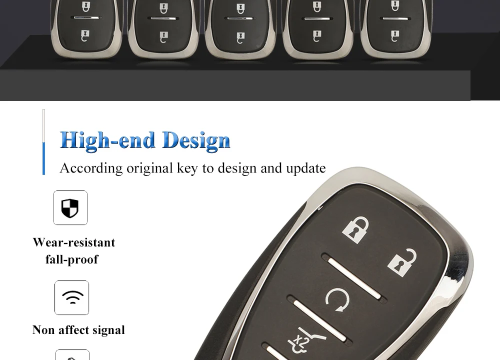 Keyforkess 315/433MHz HYQ4AA HYQ4EA chiave remota per Chevrolet Camaro Volt Blazer traversa Camaro Cruze Malibu Sonic Equinox Spark - H5668012cca5f4c31bc8b40d771b0e430D