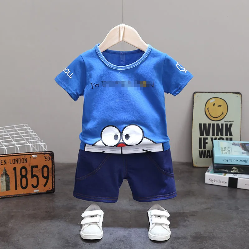 

Summer Kids Infant Clothing Sets Boys Toddler Girls Baby Clothes New Fashion Cotton Cartoon T-shrits Shorts Outfit Childrens Top