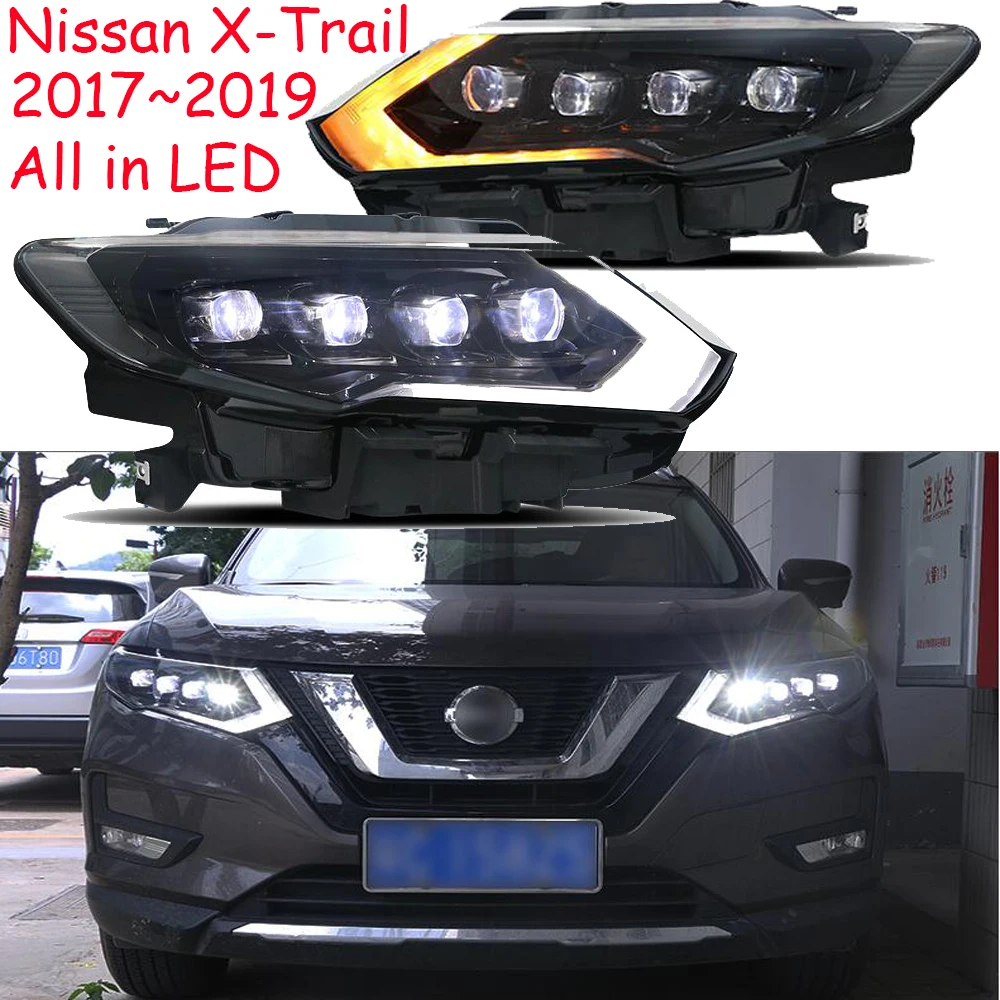 2 шт.~ 2019y автомобильный bupmer головной светильник для Nissan X-Trail головной светильник Rogue X Trail xtrail автомобильные аксессуары светодиодный фонарь X-Trail налобный фонарь