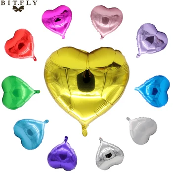 

10Pcs/lot birthday balloons 18inch Heart Latex balloons Gold red pink White Wedding Party balloon Ball kids toys air ballons