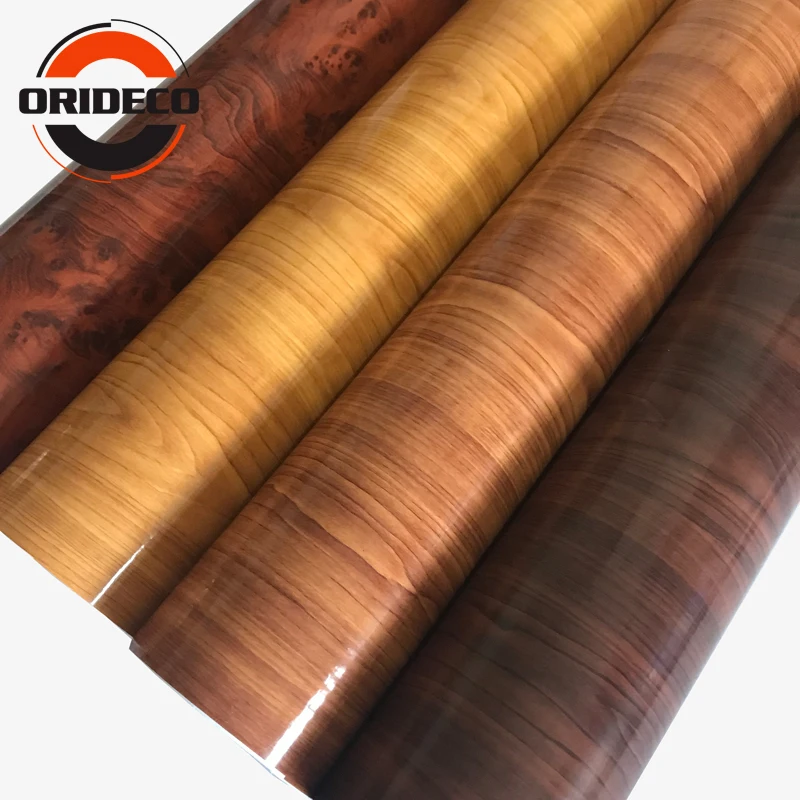 glossy wooden grain vinyl sticker 2