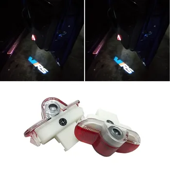 

2pcs LED Car Door Lamp Laser Logo Projector Warning Light For VW Golf 4 Touran Lavida Beetle Caddy Bora For Skoda Octavia 2004