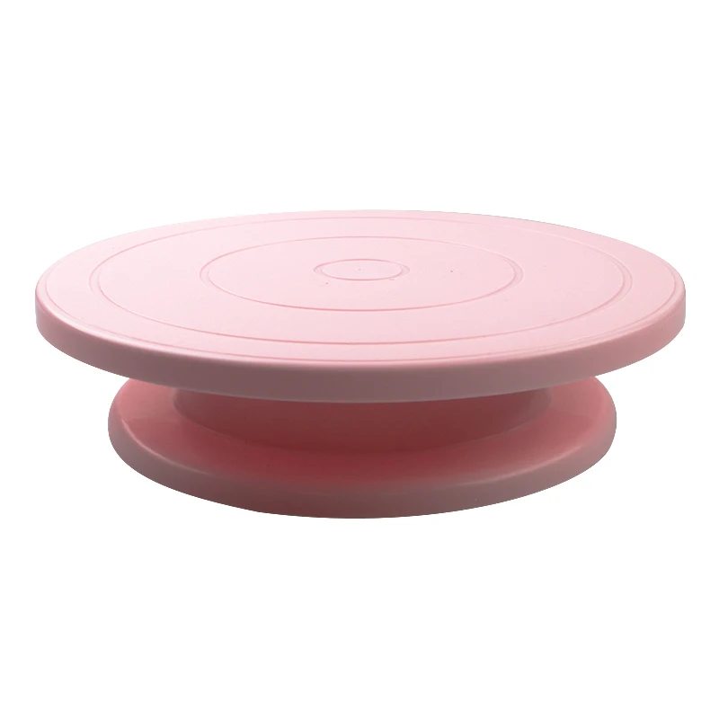  Plastic Cake Plate Turntable Rotating Anti-skid Round Cake Stand Cake Decorating Rotary Table Kitch