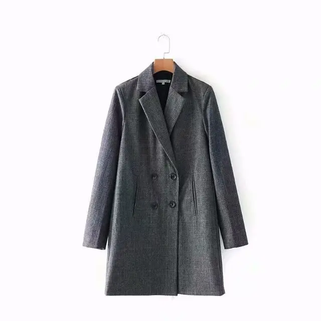 

Summer New Style Europe And America WOMEN'S Dress Versitile Fashion Cross Pattern Double Breasted Suit Jacket Tops