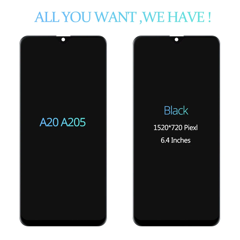 ЖК дисплей с сенсорным экраном и дигитайзером в сборе для Samsung Galaxy A20 A205G/DS A205F/DS