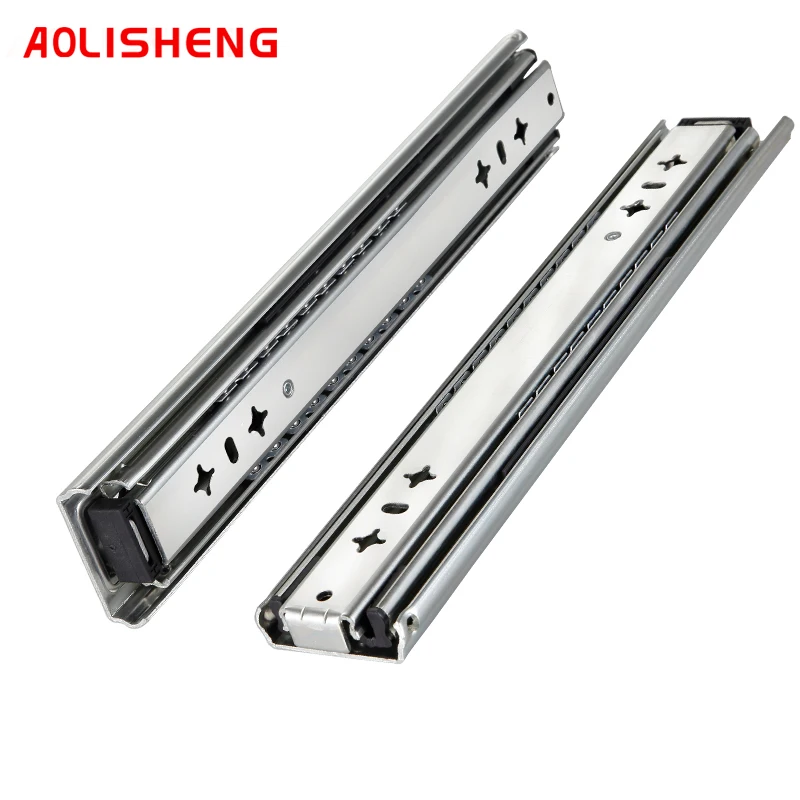 

53mm wide three-fold bearing channel heavy-duty drawer slide rail, load-bearing slide rail