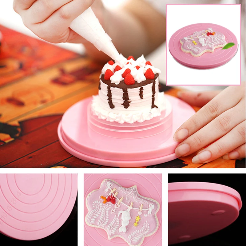 Cake Plate Turntable Rotating Anti-skid Round Cake Stand Cake Decorating Rotary Table Kitchen DIY Pan Baking Tool Cake Platform2