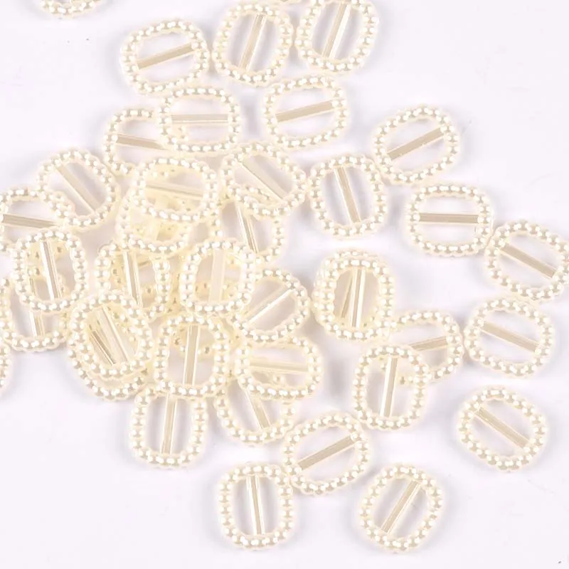 100Pcs 하트/타원형 비즈 플라스틱 버클 바느질 액세서리 머리용 버클 DIY 쥬얼리 웨딩 카드 리본 장식 c2474