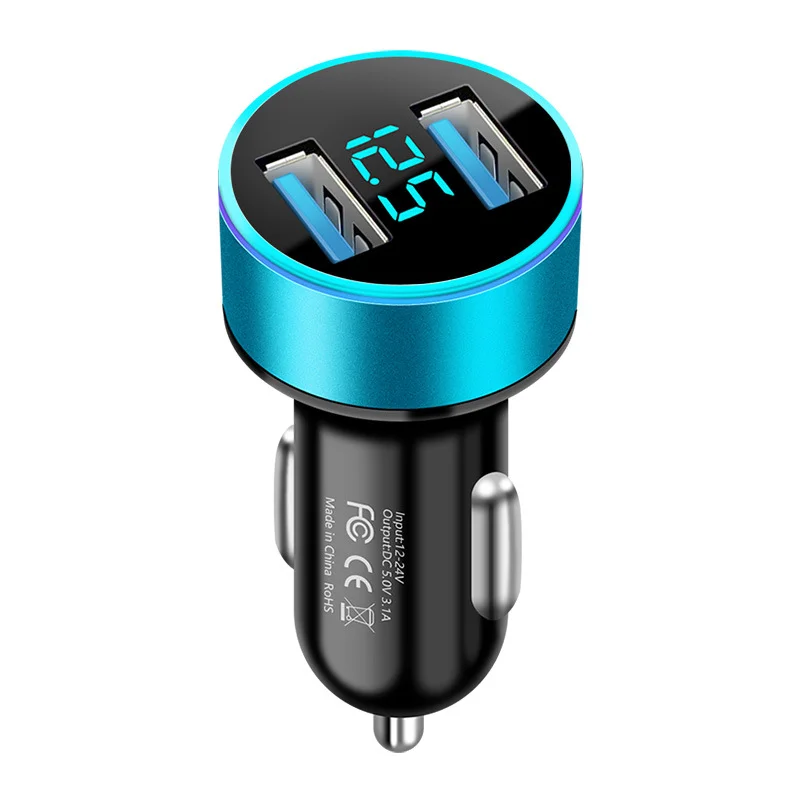 2 Ports Car Chargers 4.8A 5V Quick Charge 3.0 Fast Charging Charger for iphone 13 12 Samsung Huawei Dual USB Car-charger Adapter usb quick charge 3.0 Chargers