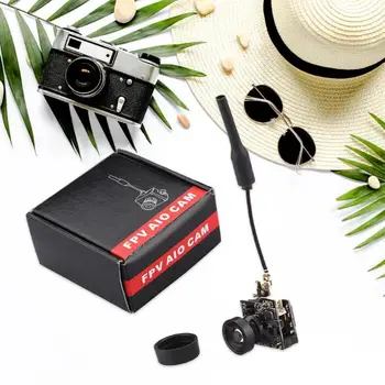 

800TVL Mini AIO FPV Transmitter Camera 5.8GHz Video with Antenna Light Weight Practical Small Size for RC Drone